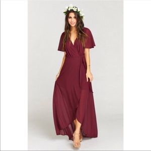 Show me your mumu Sophia Wrap in Merlot.